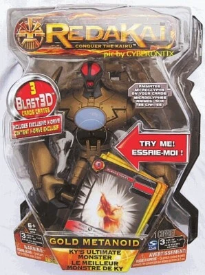 Redakai Action Figure GOLD METANOID Toy BIG Exclusive X-Drive Card Ultimate 2011 - Image 1 of 2