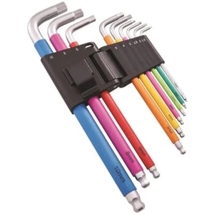 Faithfull 9 Piece Colour Coded Hex Key Set Hexkeys Set XMS24HEXKEYS - Picture 1 of 6