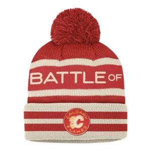 Calgary Flames NHL Heritage Classic Fanatics Cuffed Pom Beanie Toque Hat - Picture 1 of 2