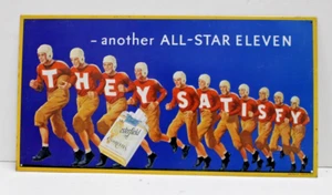 Vintage Chesterfield Cigarettes Football All Star Eleven Embossed Metal Sign - Picture 1 of 2