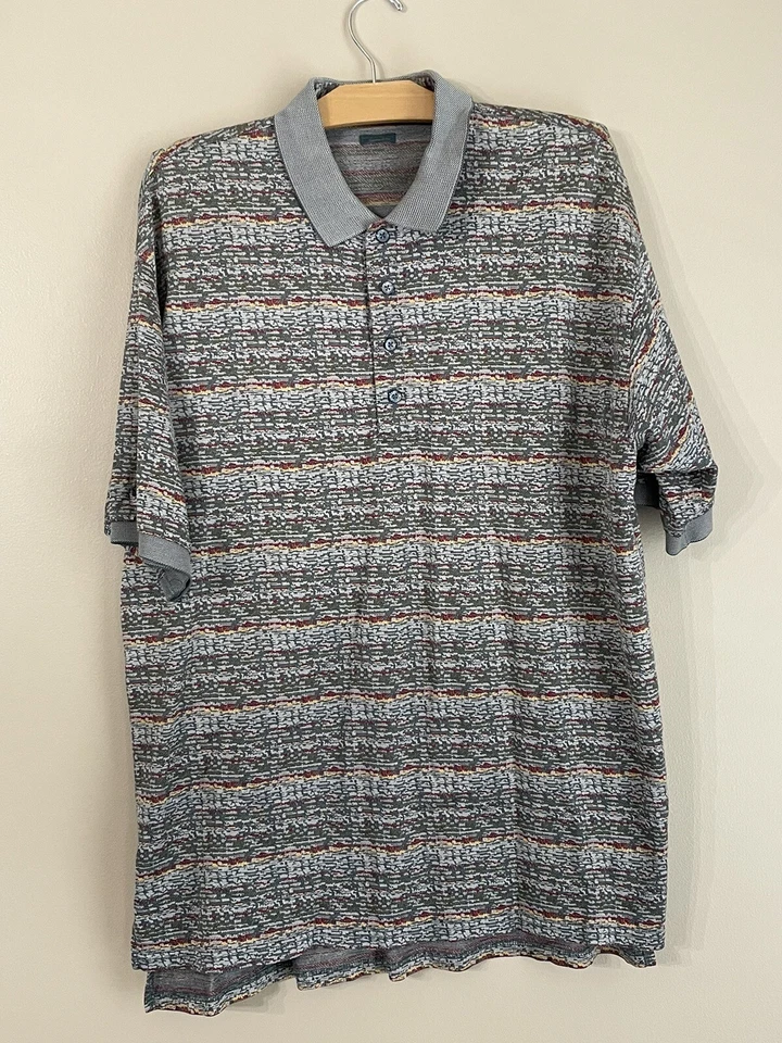 Descente Men's International Collection Polo shirt Geometric XXL 0124 - Image 1 of 4