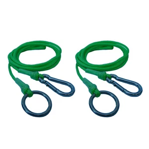 2 X CARP FISHING SLING RETAINER FLOTATION CORD SACK CLIP STAINLESS STEEL 6 FOOT - Picture 1 of 2