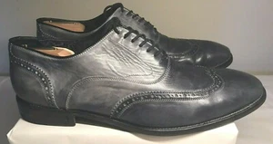 JOHN VARVATOS 10463 Brogue Wingtip Oxford Gray Leather Men's 13.0 M $300+ - Picture 1 of 12