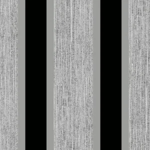 STRIPE WALLPAPER GLITTER METALLIC BLACK / SILVER - E87519  - Picture 1 of 4