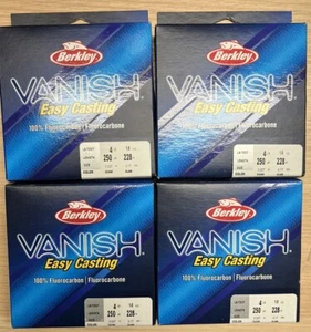 Berkley Vanish Fluorocarbon Fishing Line 4lb 250yd Filler Spool Clear 4 Pack Lot - Picture 1 of 1