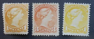 CANADA SMALL QUEEN 1 CENT W/SHADES 1 H* 2 N/G CAN.SHIP $1.99 COMB. SHIPPING - Picture 1 of 2