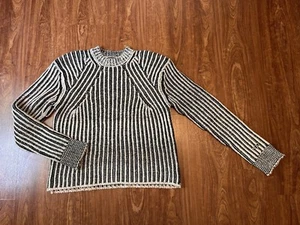 DIESEL K-Oakland Mens Jumper M Pullover Wool Blend Knitted Crew Neck Gray/Black - Picture 1 of 8
