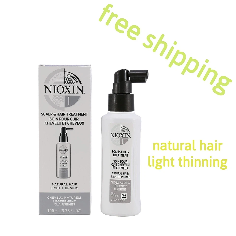 Tratamiento para cuero cabelludo Nioxin System 1 3,38 fl oz - adelgazamiento ligero natural del cabello - nuevo en caja Foto 1 de 1