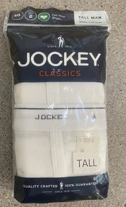 2015 Jockey Classics Hombre Alto Tiro Completo Algodón Calzoncillos Ropa Interior Blanco Talla 46 - Imagen 1 de 6