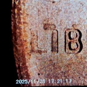 Struck Through Grease Obv ~ Faint L ~ 2025 P Lincoln Shield Cent ~ Mint Error - Picture 1 of 3