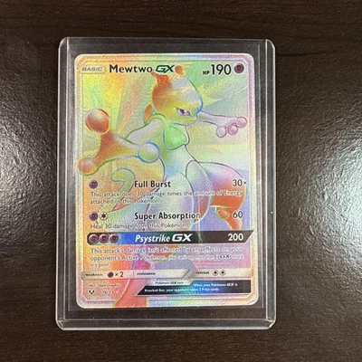 Pokemon Mewtwo GX Full Art 76/73 Shining Legends Rainbow Secret Rare - Image 1 of 4