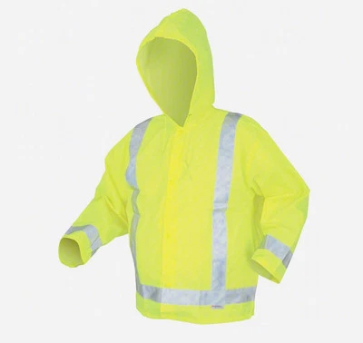 NWT MCR Safety High Visabilty Rain Coat Jacket CLASS 3 , 500RJHXL WORK WEAR - Image 1 of 4