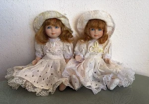 PAAR WUNDERSCHÖNE VINTAGE PORZELLANPUPPEN - Bild 1 von 6