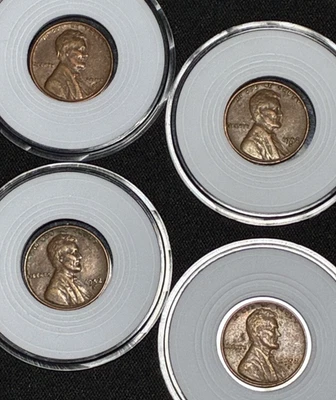 Lincoln Wheat 4 pc Lot 1952 s San Francisco Copper One Cent Penny Collection - Image 1 of 4