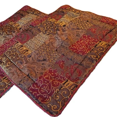 Croscill Galleria наволочки тосканский, красный, золотой пэчворк набор из 2 стандартных - Изображение 1 из 4