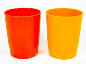 2 vasos Tupperware vintage 1251 dorado y naranja 8 oz - Imagen 1 de 2