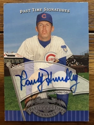 2005 Upper Deck Past Time Pennants Randy Hundley Auto Cubs - Image 1 of 2