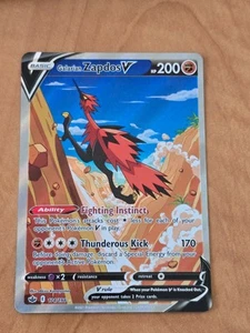 Pokemon Chilling Reign Alternate Art Galarian Zapdos V 174/198 NM - Picture 1 of 2
