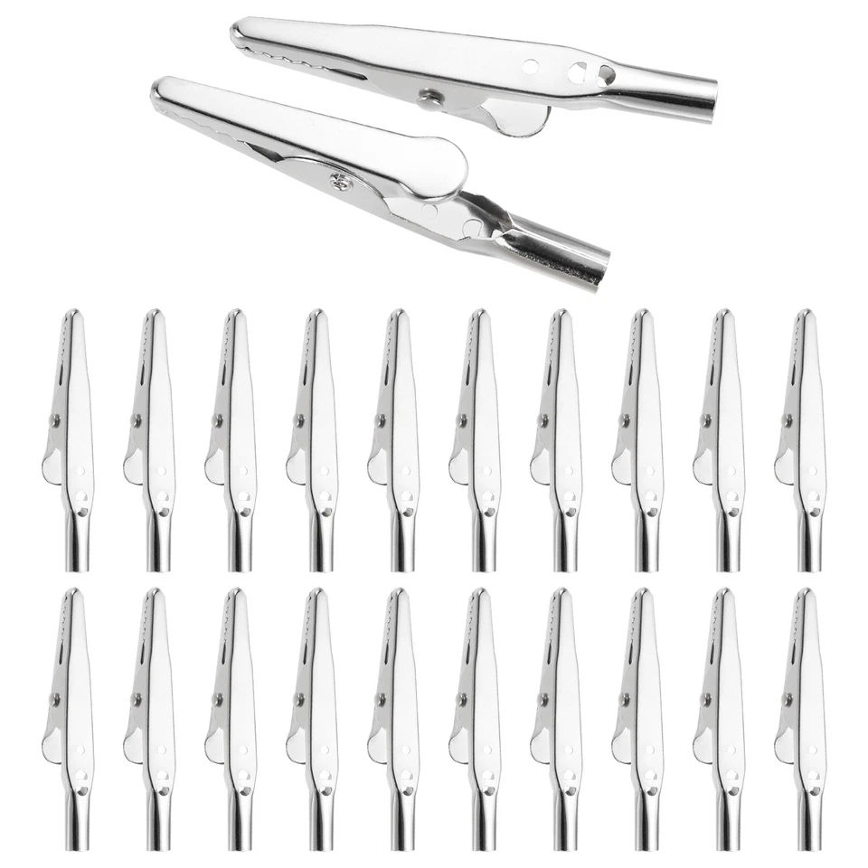 100Pcs Alligator Hair Clips, 51/34x7.8mm(LxW) Silver Metal Curls Clips Foto 1 de 4
