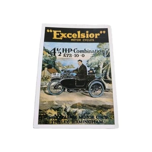 Modern Postcard: Vintage Excelsior Motorbike Advertisement (Opie 01SD03) - Picture 1 of 1