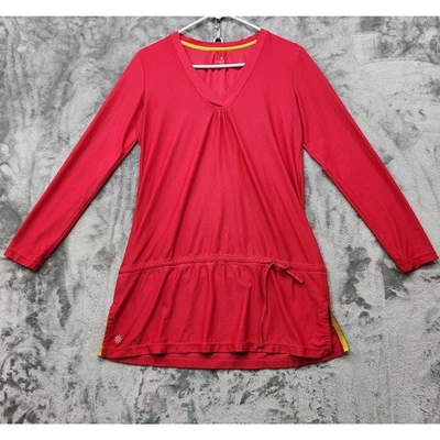 Túnica ligera manga larga ATHLETA Swim Cover-Up para mujer S roja Granada Wick-It Foto 1 de 4