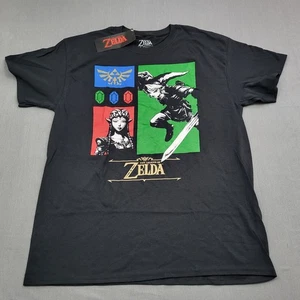 The Legend Of Zelda Geeknet Shirt Herren Large L Kurzarm Link Pullover Schwarz - Bild 1 von 11