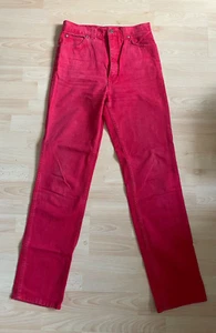 Ladies Vintage Brutus Jeans Red Denim Long Leg High Waisted Size 8-10 EUR 30 - Picture 1 of 9