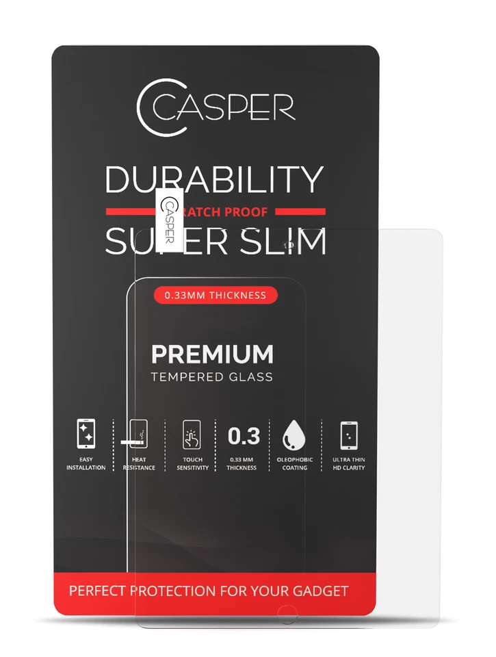 Casper Tempered Glass Compatible For iPad 2/iPad 3/iPad 4 (Retail Pack) (Clear) - Image 1 of 1
