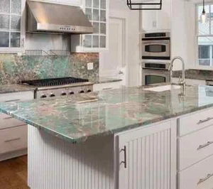 Amazonite kitchen counter slab / natural stone handmade vanity counter top decor - Picture 1 of 10