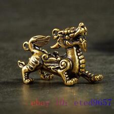 Brass Pixiu Pendant Jewelry Carved Gifts Handmade Fengshui Figurines Key buckle