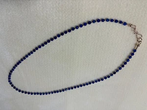 Faceted Natural Sapphire and Rose Vermeil Necklace - 20" - Picture 1 of 4