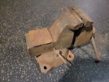 Vintage Metal Small Bench Vise With Anvil