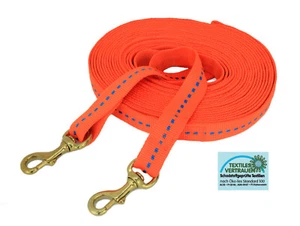 Doppellonge 17 Meter 25mm breit mit 2 Messinkarabiner Longe Softlonge - Bild 1 von 2