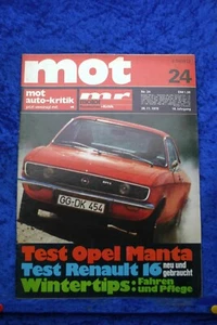 MOT 24/70 Opel Manta A NSU 1200 C Renault 16 - Picture 1 of 2