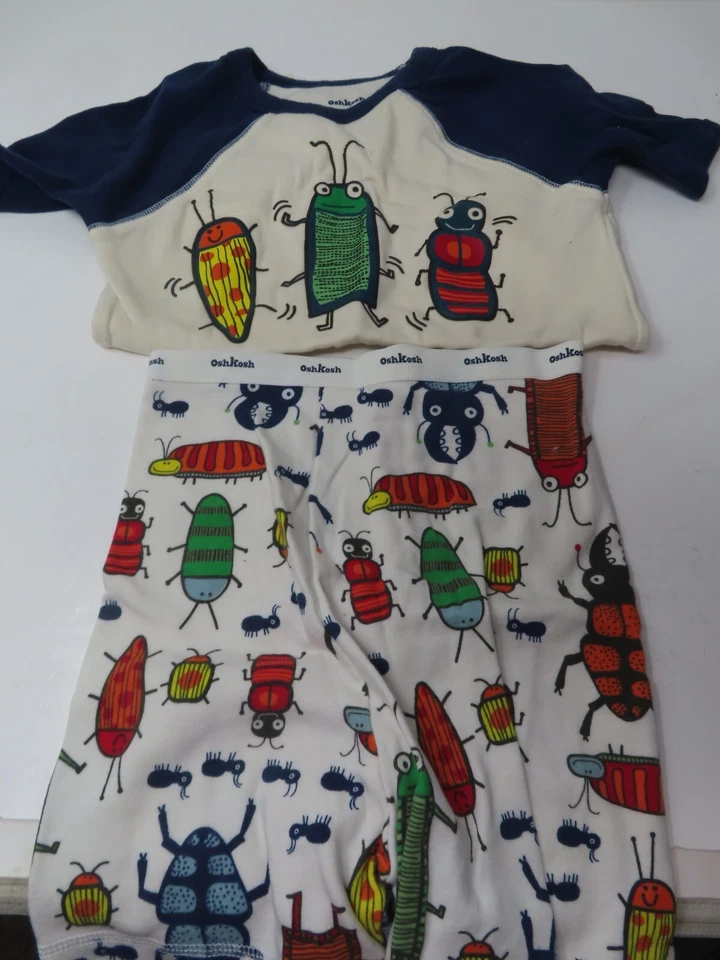 OshKosh Talla 8 55-62 lb Dos Piezas Dormir Parte Superior Inferior Pantalones Bichos Foto 1 de 4