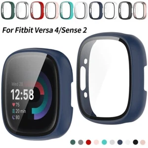 Etui ze szkła hartowanego do Fitbit Versa 4 / Sense 2 Ochrona ekranu Pokrowiec na zegarek - Zdjęcie 1 z 24
