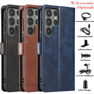 For Samsung Galaxy S23 Ultra Plus FE Case Wallet Leather Hybrid Cover Accessory