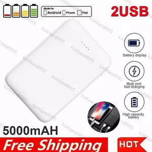 5000mAh Portable Power Bank Fast Charger Battery Pack 2USB for Mobile Phone - Picture 1 of 9