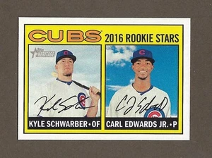 2016 Topps Heritage Cubs Rookie Stars Kyle Schwarber/Carl Edwards, Jr. #161 - Picture 1 of 1
