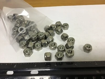 MCMASTER-CARR New Qty (40) 1/4-20 Grade 8 Nylon Insert Lock Nuts