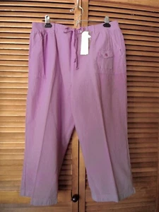 ERIKA ORCHID PULL-ON CROPPED PANTS, INSEAM ABOUT 20", SZ PXL, NWT - Picture 1 of 3