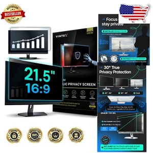 21.5 Inch Computer Privacy Screen Filter - Protect Eyes from Glare and Peering - Picture 1 of 11