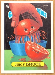 1987 TOPPS GARBAGE PAIL KIDS SUCCOSO BRUCE 341A ERRORI PUNTO NERO - Foto 1 di 2