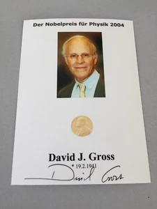 DAVID GROSS Nobelpreis Physik 2004 signed Foto 10 x 14 Autogramm - Bild 1 von 1