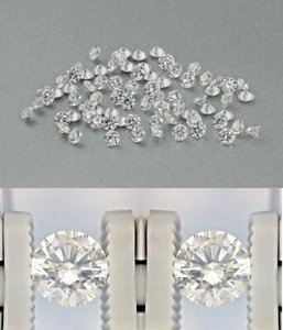 Lab Grown CVD Diamond 4 mm SI1 Clarity DEF Color 1 Ct. 4 Pcs Lot CVD/HPHT - Picture 1 of 5