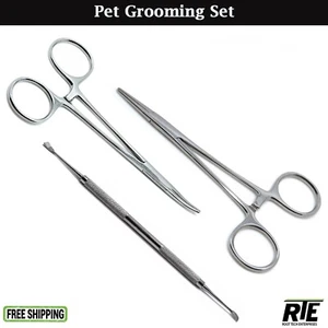 Cat Dog Pet Grooming Tools Kit Plucking Ear Hair Puller Forceps Tarter Remover - Picture 1 of 4