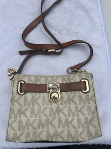 Michael Kors Handtasche Monogram hellbraun Umhängetasche - Bild 1 von 15