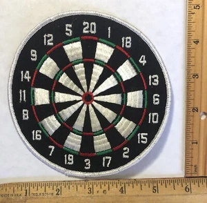 Vintage Dartboard Logo Sew On 5” Patch Dart Board Bar Tavern Biker - Picture 1 of 2