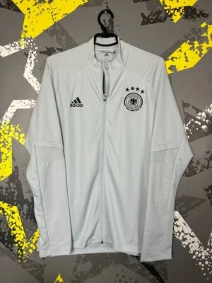 Chaqueta de entrenamiento del equipo de Alemania con cremallera gris Adidas para hombre talla L ig93 Foto 1 de 4