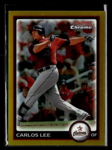 Carlos Lee #'d /50 - 2010 Bowman Chrome True Gold Refractor SP #156 - Picture 1 of 2